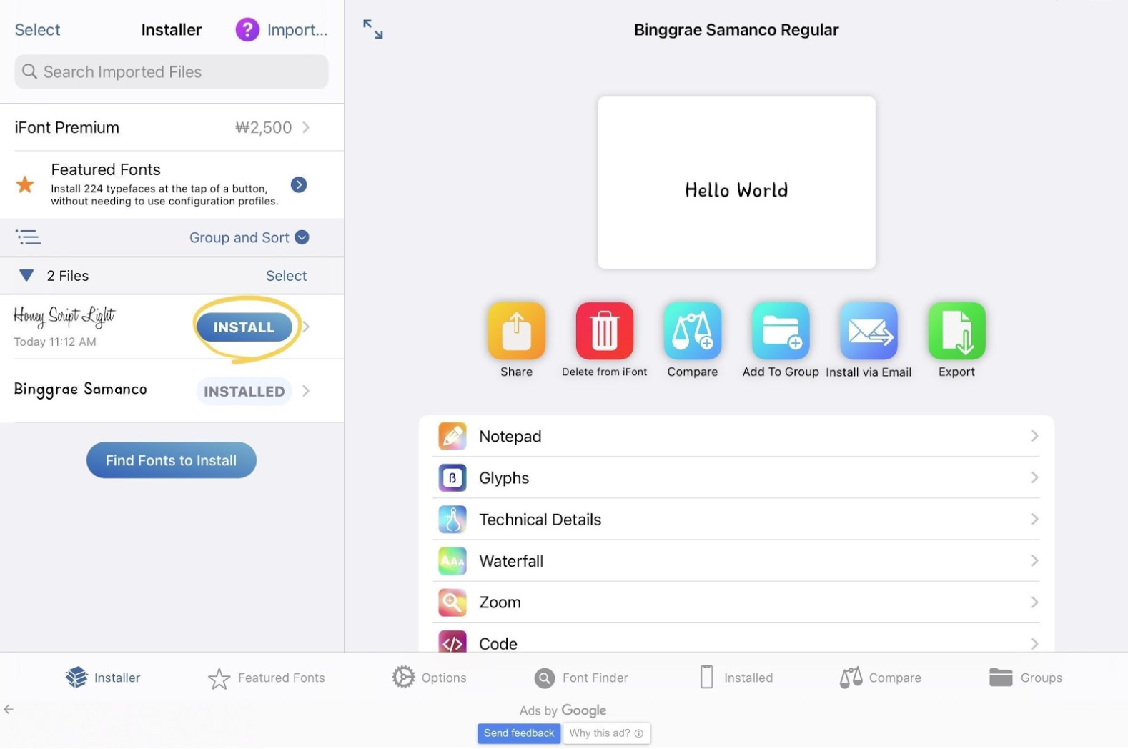 How to download the font for free from DaFont and install it on an iPad - Flexcil