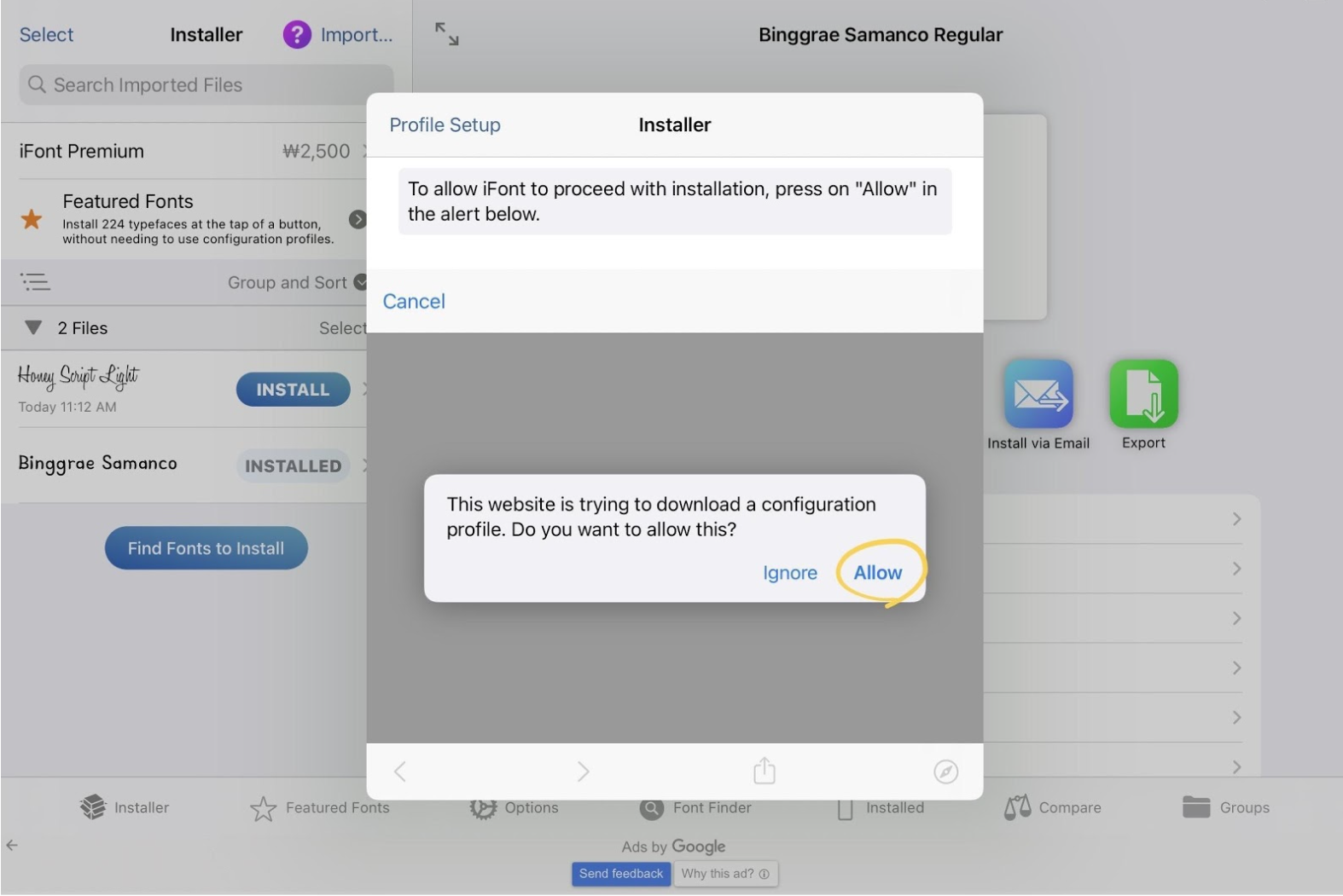 How to download the font for free from DaFont and install it on an iPad - Flexcil